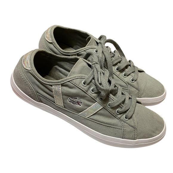 Size 8.5 Grey Lacoste Sideline Sneaker - Picture 1 of 5